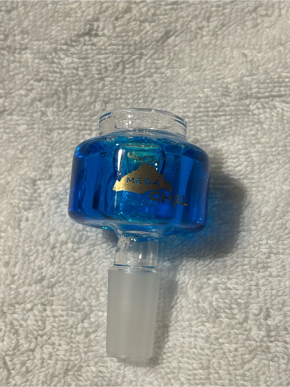 Mega Chill Brand Glycerin filled Blue Glass Bowl